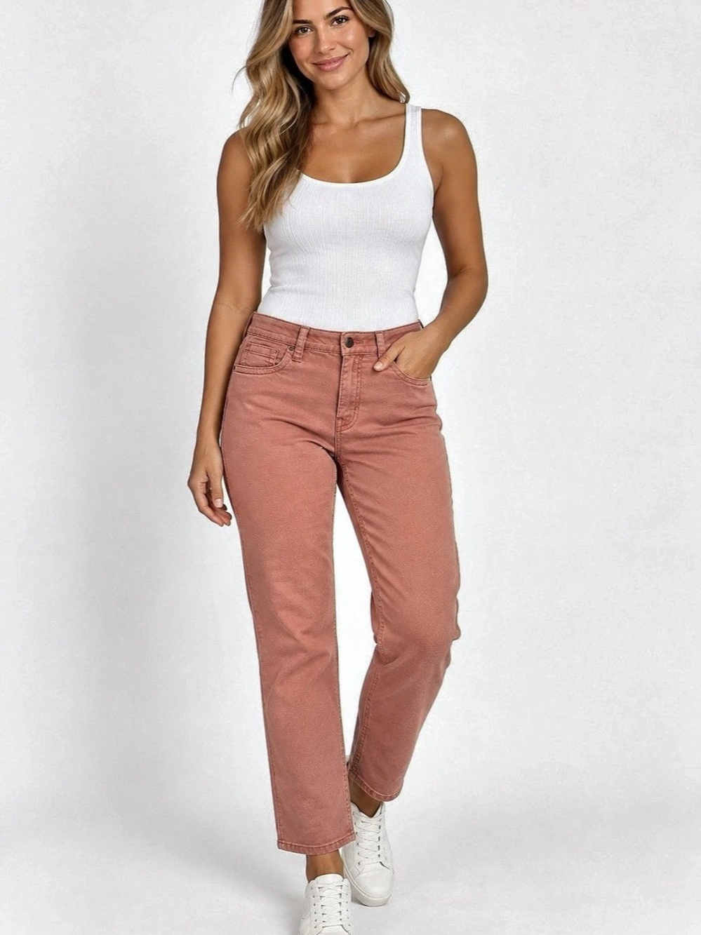 Miss Me Mid Rise Easy Crop Jeans Dusty Pink Size 29